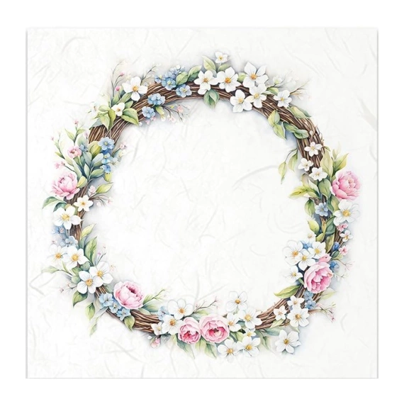 Scrapbooking-Bastelpapier-Set reis - ITD - RSM124 Blumengirlande