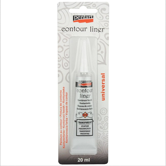 PENTART - Konturenfarbe mit Applikator - transparent 20 ml