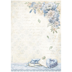 Reispapier Decoupage Bastelpapier A4 - Stamperia - Timeless Heart box