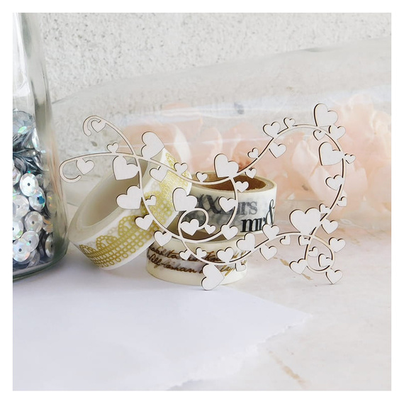 Dekorpappe Die Cut Chipboard - Ganz viel Liebe - ganz viel Herz - Kreatywna Pracownia