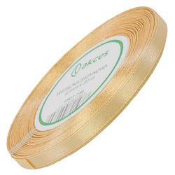 Satinband 6 mm/32m SCHLEIFENBAND Geschenkband Dekoband - helles Gold