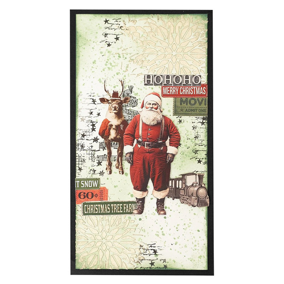 STUDIOLIGHT Mixed Media Schablone STENCIL für Decoupage Scrapbooking - Snow background