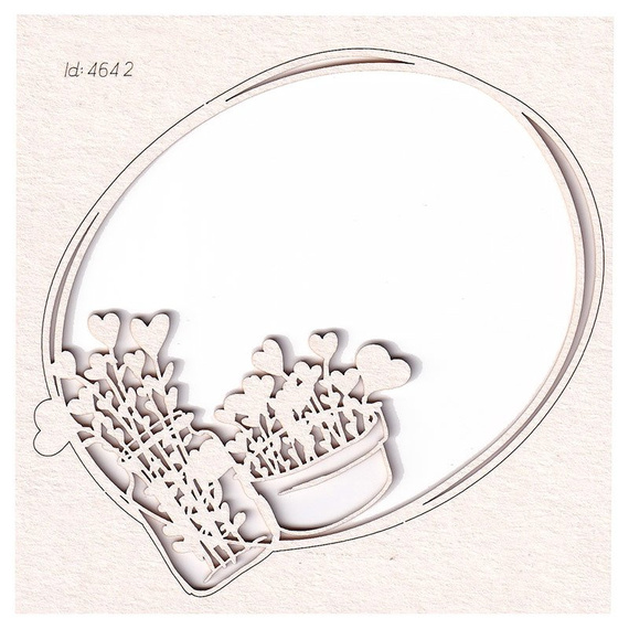 SCRAPINIEC Dekorpappe Die Cut Chipboard Dekoration Ornament, Rahmen Blumen