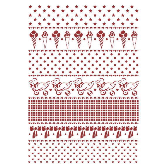 STAMPERIA Mixed Media Schablone STENCIL  21x29,7 - Tagtraum-Bordüren