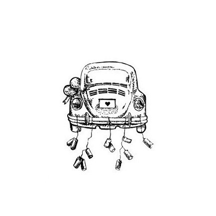 AGATERIA - Transparent Stempel Motivstempel Clear Stamp - Wedding humpback, Käfer Hochzeit