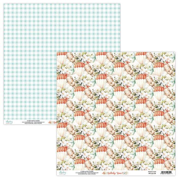 MINTAY Set 12Stk 30x30cm doppelseitig Scrapbooking Papier 240g - Lullaby Lane