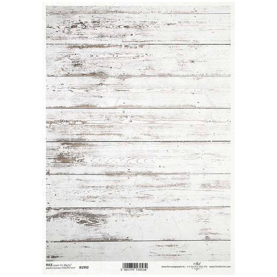 ITD Reispapier Decoupage Bastelpapier, A4 R1992 Bretter, horizontal