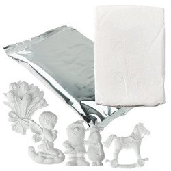 MODELLIERMASSE 100g weiß lufthärtende lufttrocknend flexibel Plastikmasse