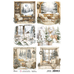 Reispapier für Decoupage A4 - Ciao Bella - Winter Season Winter Frames
