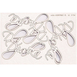 SCRAPINIEC Dekorpappe Die Cut Chipboard Dekoration Ornament, Dla Dziadka