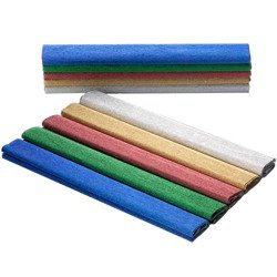 Geknicktes Seidenpapier 25x100cm - Metallic-Mix