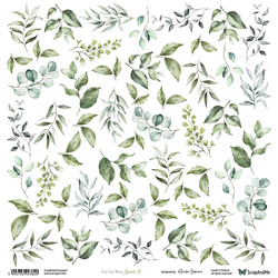 Scrapbooking-Papier - ScrapAndMe  - Leaves 17 - Motivbogen -  30x30 cm