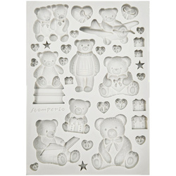 Silikonform Mold Gießen Mould - The Owl's House - Teddybär - Stamperia