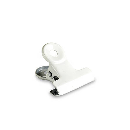 Metallclip weiß 19 mm - 1 Stk 