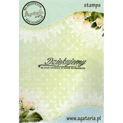 AGATERIA - Transparent Stempel Motivstempel Clear Stamp - Dziękujemy za trud... - Untertitel PL