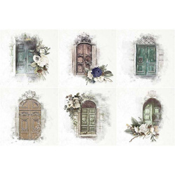ITD Reispapier Decoupage SET Bastelpapier, dekorative Türen RSM066