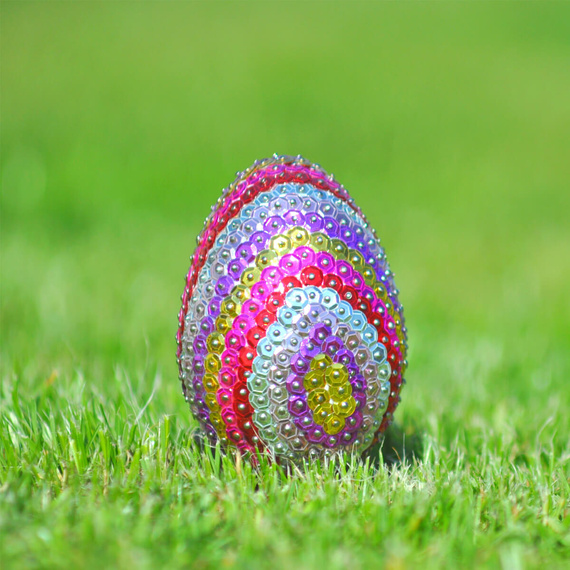 Kreativ-Set - Styroporeier, Bänder, Pailletten