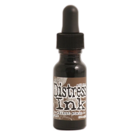 Distress Ink Reinker Nachfüller für Distress-Stempelkissen - Walnut Stain (14 ml)