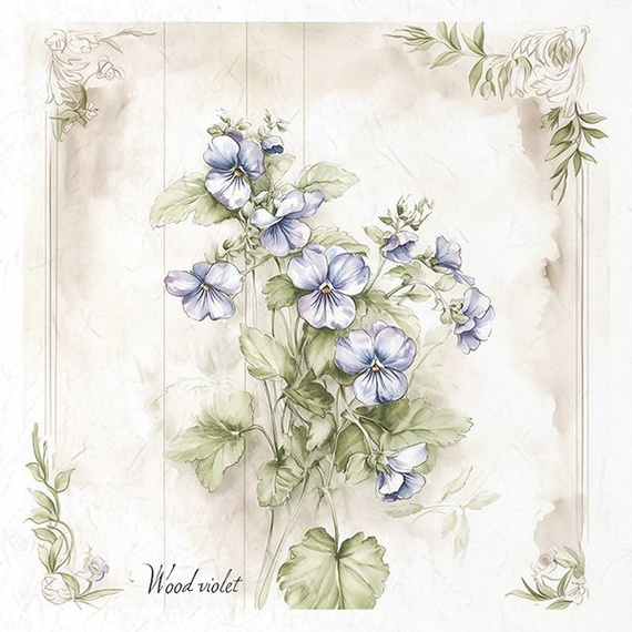 Reispapier-Set-Bastelpapier - ITD - RSM174 Blumen, Glockenblumen, Maiglöckchen, Gänseblümchen, Stiefmütterchen, Vergissmeinnicht, Veilchen