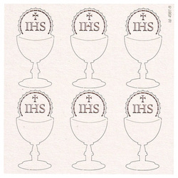 SCRAPINIEC Dekorpappe Die Cut Chipboard Dekoration Ornament, Massenkelch 6Stk.