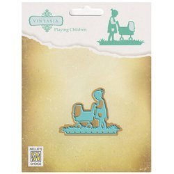 NELLIES Stanzform Präge Stanzschablone Scrapbooking Cutting Die, Mädchen Wagen