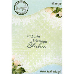 AGATERIA - Transparent Stempel Motivstempel Clear Stamp,  W Dniu Waszego Ślubu 6 - Untertitel PL