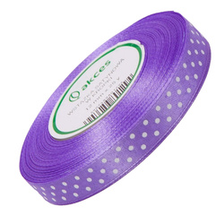  Satin-Punktband 12 mm - heather 133 - 23 m - Dekoband