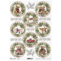 ITD Reispapier Decoupage Bastelpapier Serviettentechnik, R1924 Weihnachtsferienspielzeug