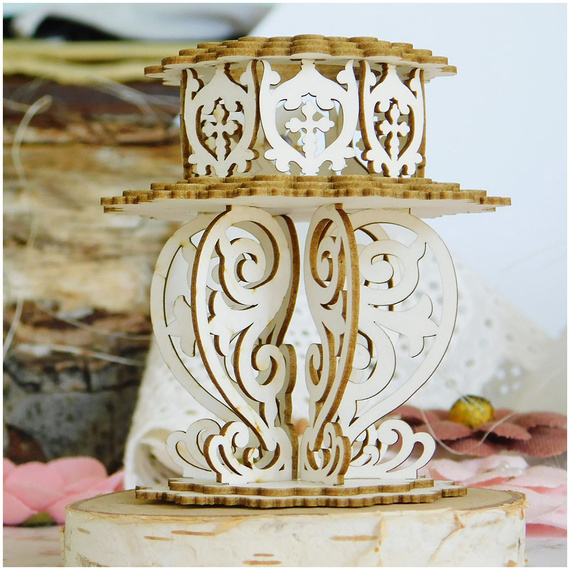 Dekorpappe Die Cut Chipboard Dekoration Ornament, 3D-Taufbecken für Exploding Box - Kreatywna Pracownia