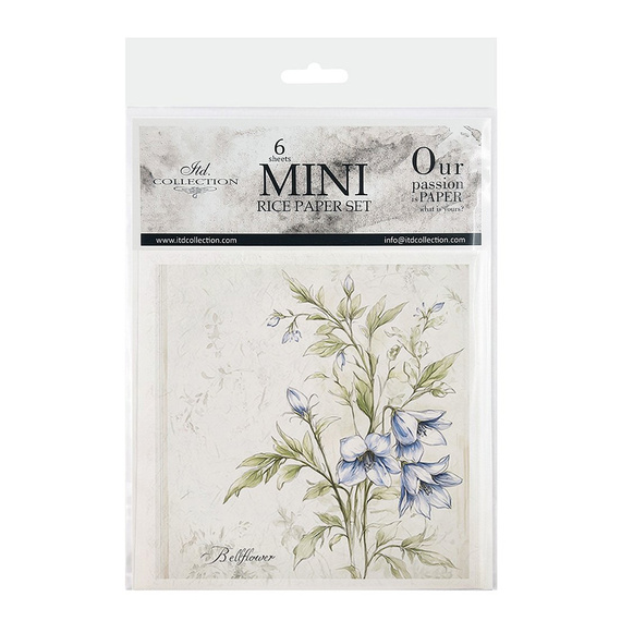 Reispapier-Set-Bastelpapier - ITD - RSM174 Blumen, Glockenblumen, Maiglöckchen, Gänseblümchen, Stiefmütterchen, Vergissmeinnicht, Veilchen