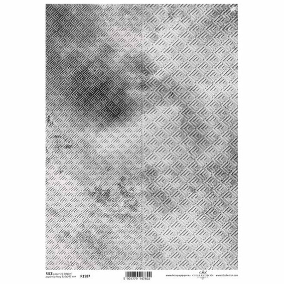 ITD Reispapier Decoupage Bastelpapier Serviettentechnik-R1587 - A4 Beton
