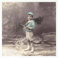 Reispapier-Set - ITD RSM087 vintage Kinder Winter