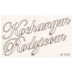 SCRAPINIEC Dekorpappe Die Cut Chipboard Dekoration Ornament, Kochanym Rodzicom