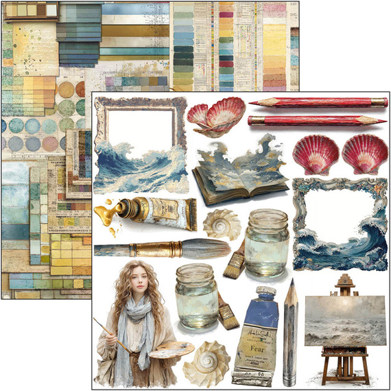 Scrapbooking Papier Set 15x15 cm - Bastelpapier - Ciao Bella - An artist journey