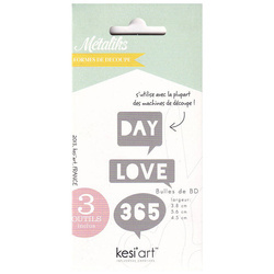 Stanzform Präge Stanzschablone Cutting Die Kesi'Art - Metaliks - Sprechblasen OD-052 Luftballons Liebe Tag 365