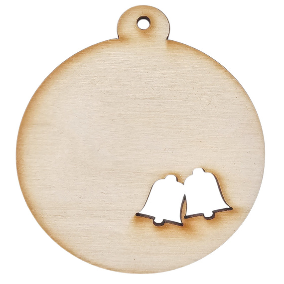 Holz-Christbaumanhänger Set 10 Stück - Glöckchen - 6 cm