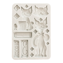 Silikonform Mold Gießen Mould - Furry Friends - Katze - Stamperia