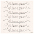 SCRAPINIEC Dekorpappe Die Cut Chipboard Dekoration Ornament, I love You