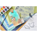 SIZZIX Framelits Stanzform Präge Stanzschablone + Stempelset, Bird Song by 49 and Market 