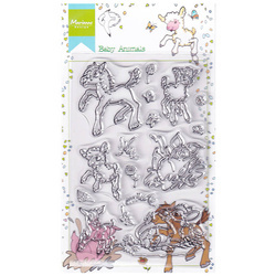 MARIANNE DESIGN Transparenten Stempel Motivstempel- Hetty's baby animals,  Pferd Schaf Sparschwein