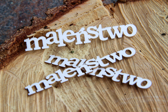 SCRAPINIEC Dekorpappe Die Cut Chipboard Dekoration, Inschrift Maleństwo 3700