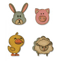 SIZZIX Stanzer Präge Stanzschablone Cutting Die, Critters Tiere 664151