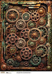 Reispapier Decoupage Bastelpapier A4 - Scraplove - Steampunk Background 1