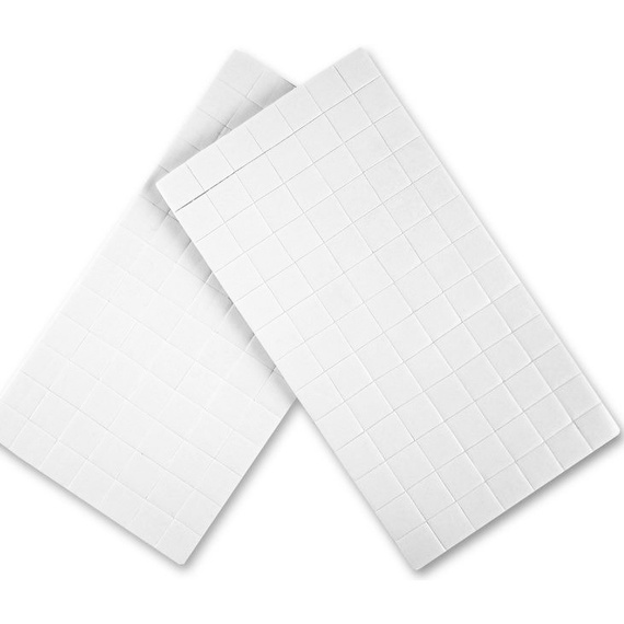 3D Schaumstoff-Klebepads 10 x 10 mm - 3 mm - 128 Stück - für Scrapbooking & Basteln