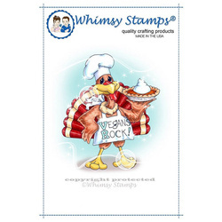 WHIMSY STAMPS - Gummistempel Motivstempel Christmas - Vegans Rock Veganer rocken Truthahn