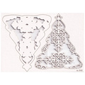 SCRAPINIEC Dekorpappe Die Cut Chipboard Dekoration Ornament 2-lagig - groß Weihnachtsbaum Idea d'oro 