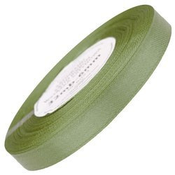 Satinband 12 mm - helles Khaki - 32 lfm