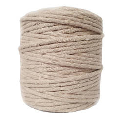 Makrameekordel aus Baumwolle Baumwollkordel 5mm - beige 100m