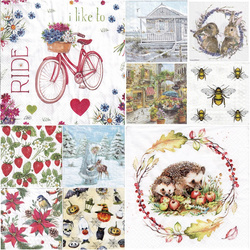 VINTAGE SERVIETTEN 1 Stück Motivservietten Decoupage Napkin 33x33cm, Engel 101