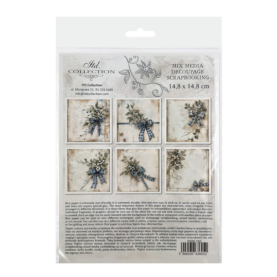 Reispapier-Set - Weihnachtssträuße - Itd Collection - RSM182 - Itd Collection